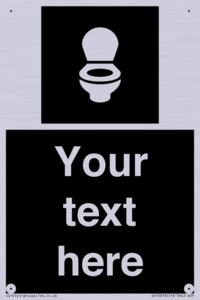 Custom information: black panel wc toilet